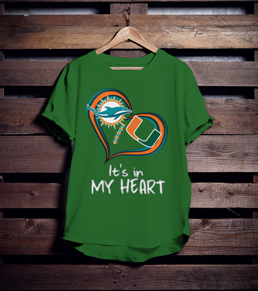 Dolphins Hurricanes It's In My Heart T-Shirt