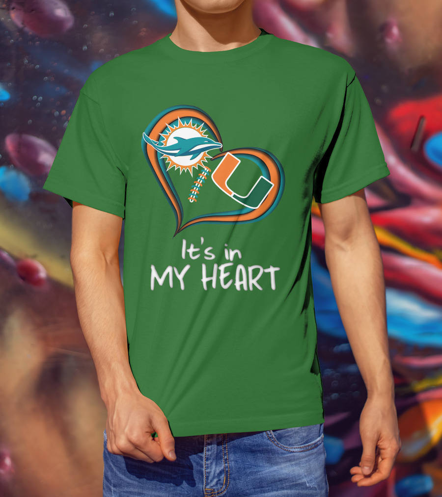 Dolphins Hurricanes It's In My Heart T-Shirt