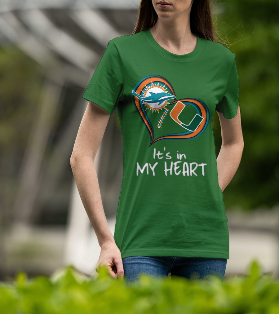 Dolphins Hurricanes It's In My Heart T-Shirt