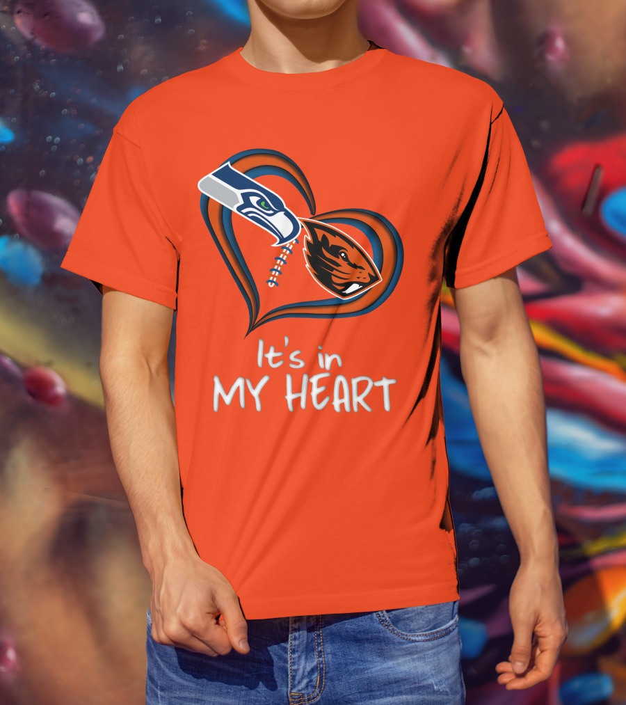 Seahawks And Beavers It's In My Heart T-Shirt