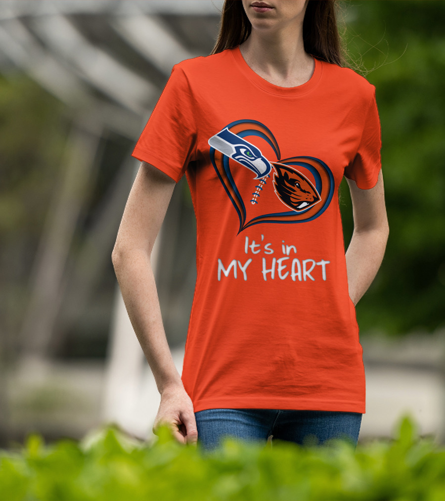 Seahawks And Beavers It's In My Heart T-Shirt