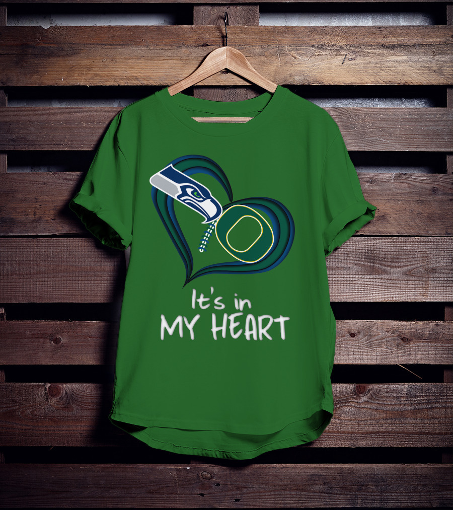 Seahawks Ducks It's In My Heart T-Shirt