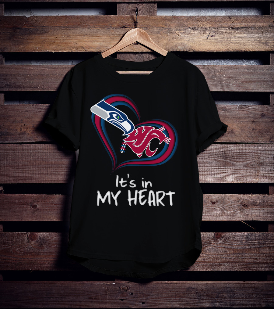 It's In My Heart Seahawks Washington State T-Shirt