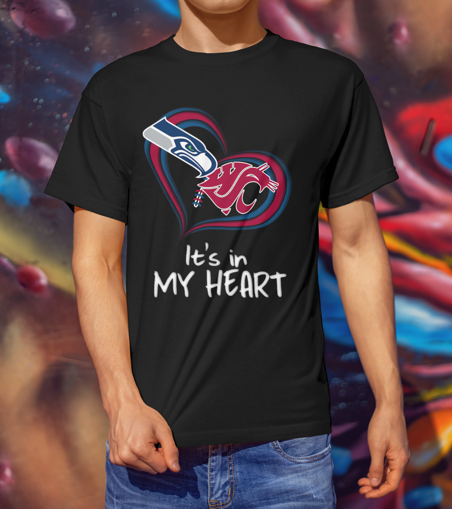 It's In My Heart Seahawks Washington State T-Shirt