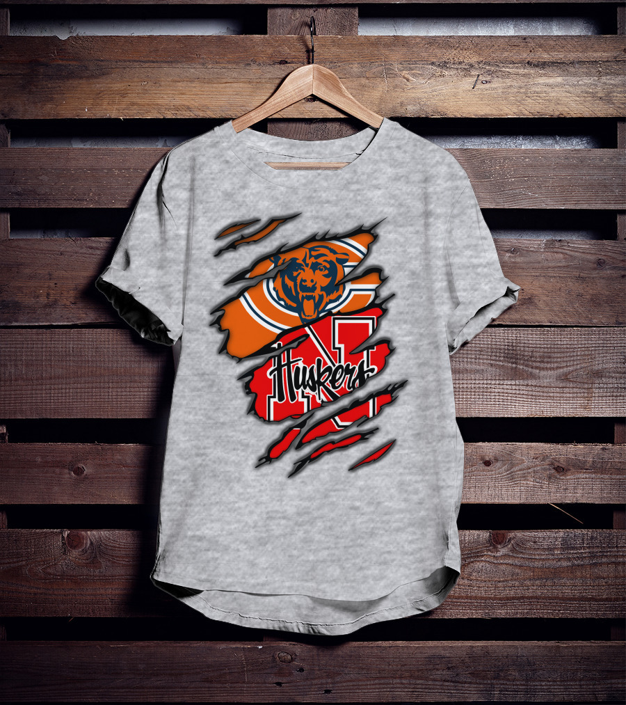 Bears Huskers Claw Mark T-Shirt