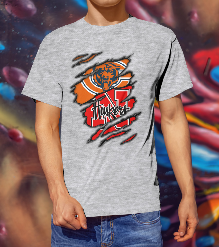 Bears Huskers Claw Mark T-Shirt