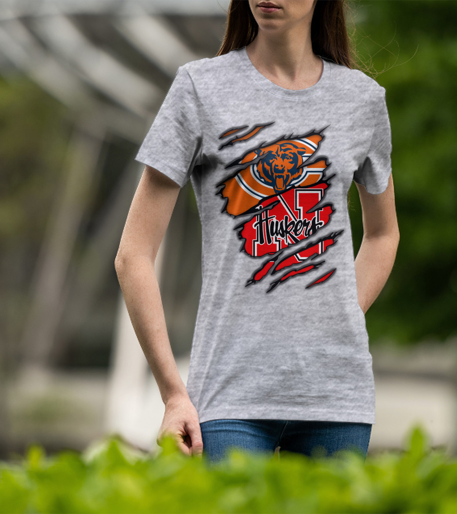 Bears Huskers Claw Mark T-Shirt