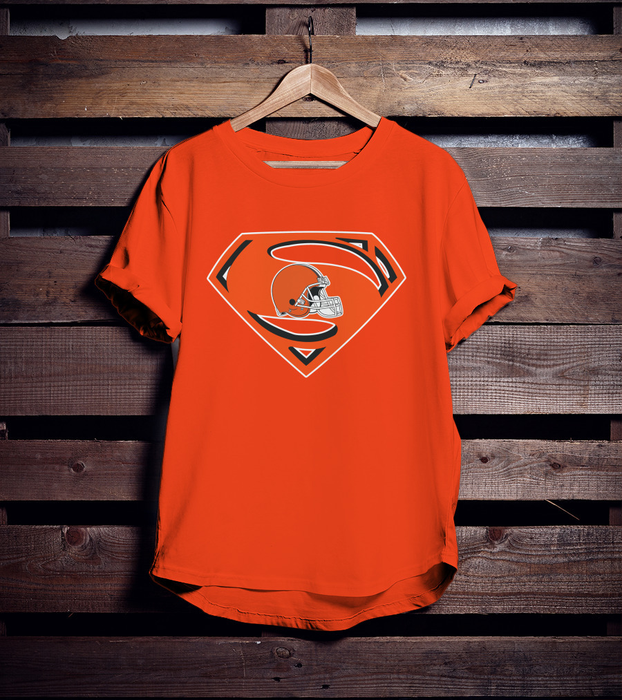 Cleveland Browns Football Helmet Superhero T-Shirt