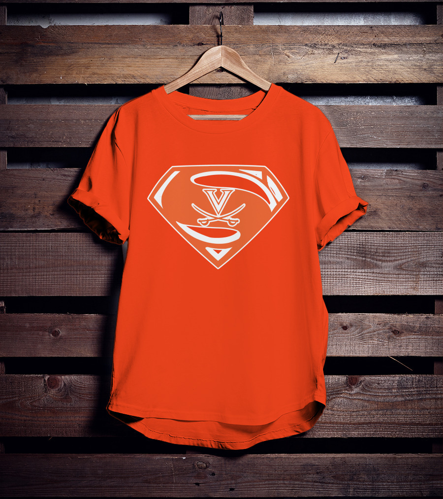 Cavaliers Orange S Shield With V And Crossed Swords T-Shirt