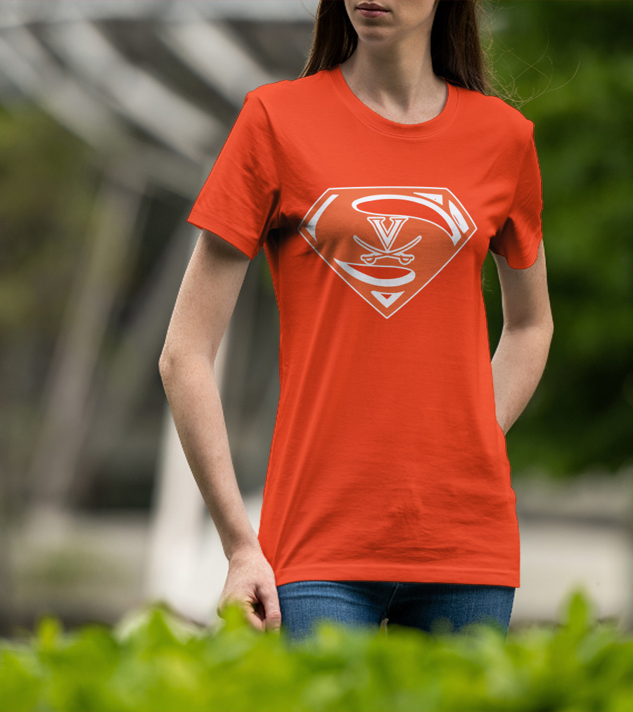 Cavaliers Orange S Shield With V And Crossed Swords T-Shirt