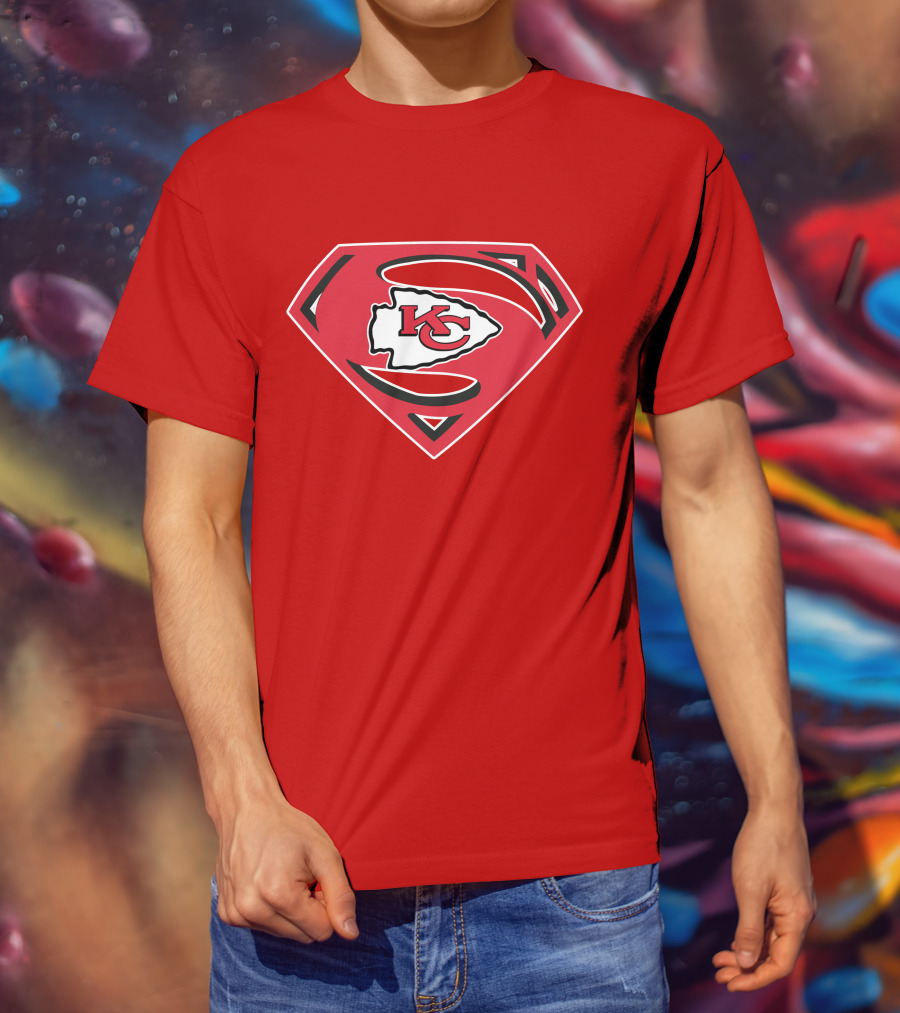 Kansas City Chiefs Superman Logo Badge T-Shirt