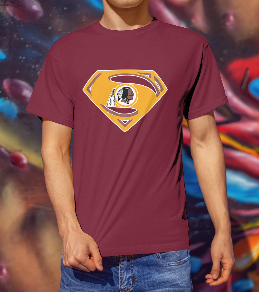Redskins Superman Logo Mashup T-Shirt