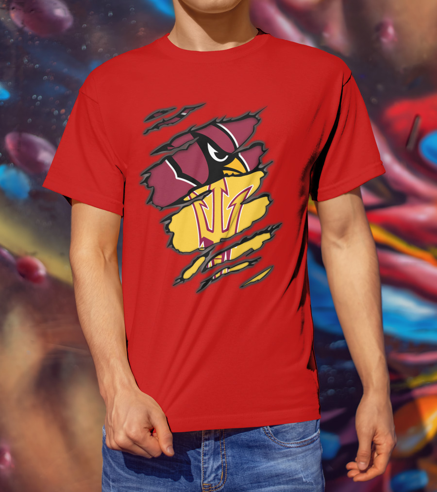 Arizona Cardinals State Sun Devils Fusion T-Shirt