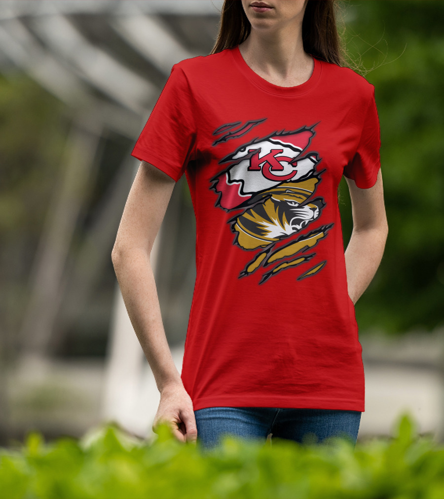 KC Chiefs Missouri Tigers Claw T-Shirt
