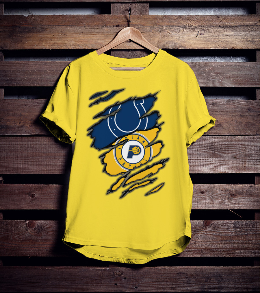 Indianapolis Colts Pacers Logos Collaboration T-Shirt
