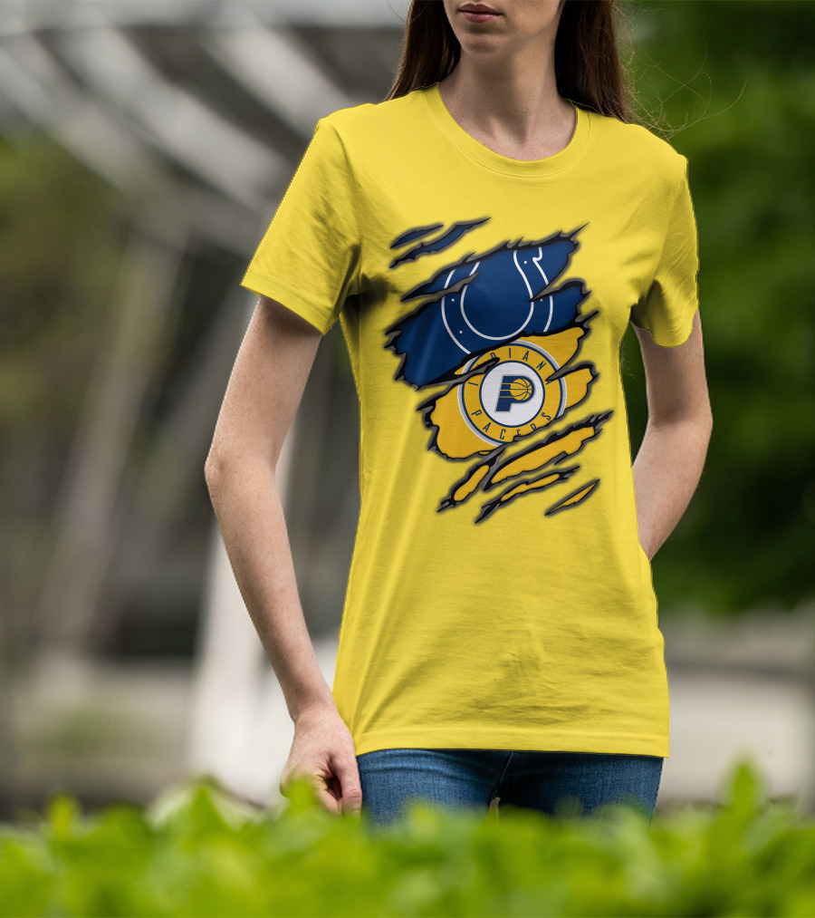 Indianapolis Colts Pacers Logos Collaboration T-Shirt