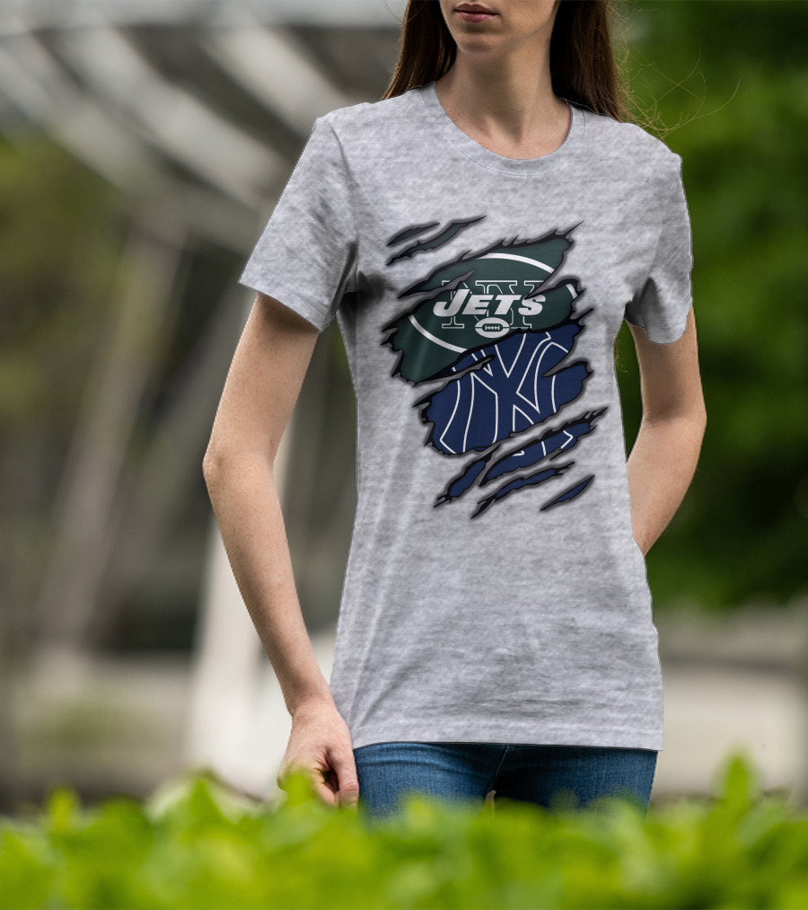 Jets Yankees Ny Football Baseball Logos T-Shirt