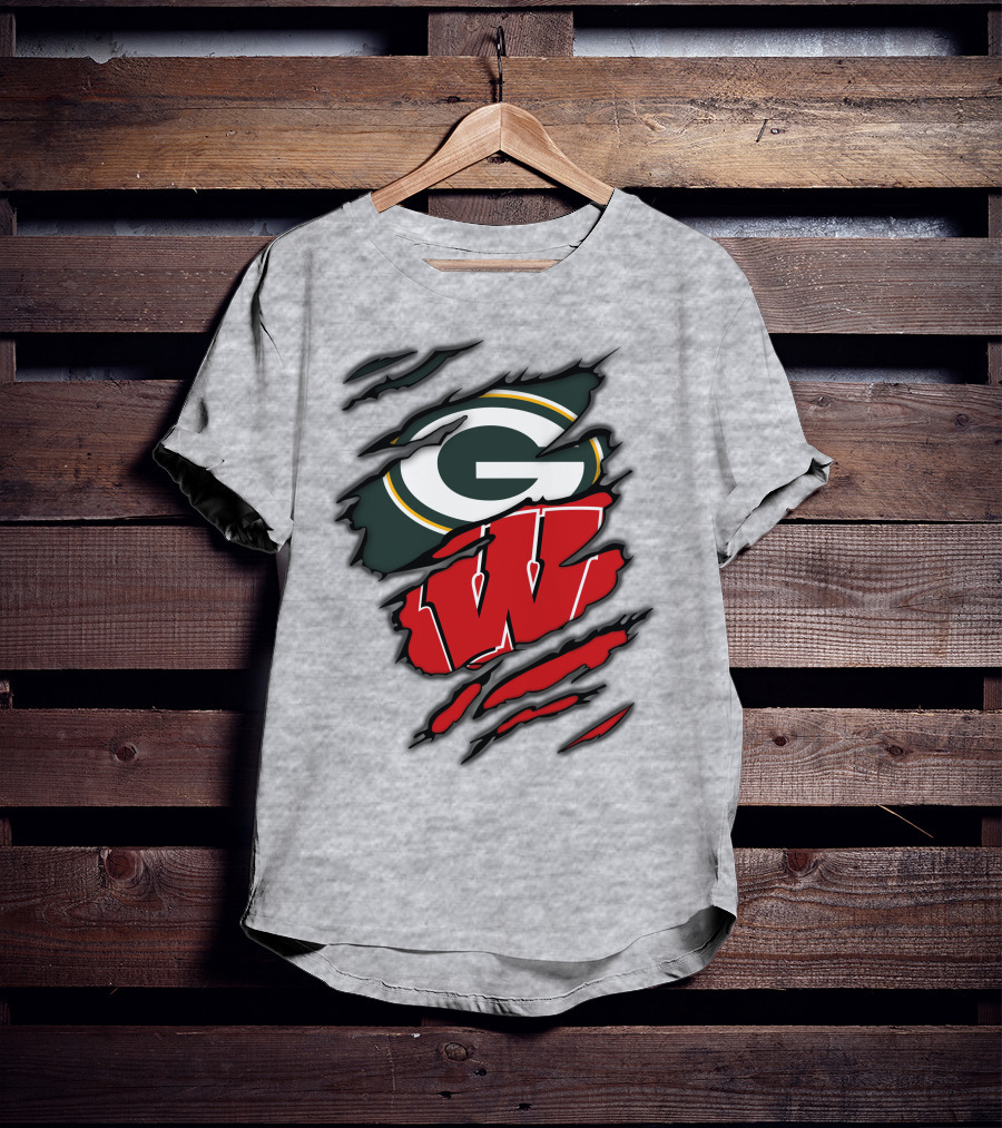 Packers Badgers Green Bay Wisconsin Football Fans T-Shirt