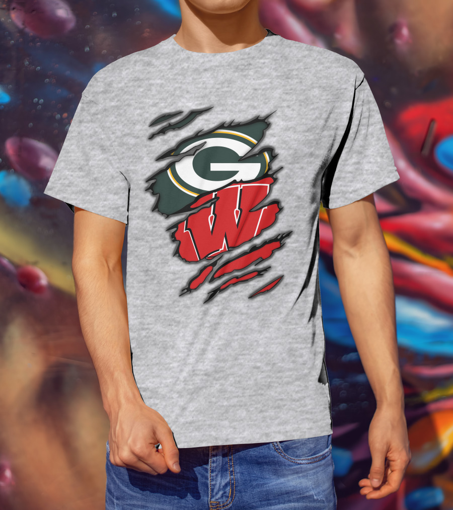 Packers Badgers Green Bay Wisconsin Football Fans T-Shirt
