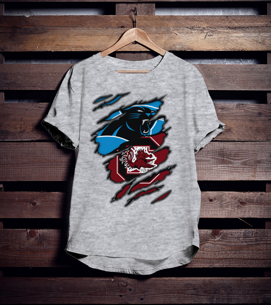 Panthers Gamecocks Claw Mark Fusion T-Shirt