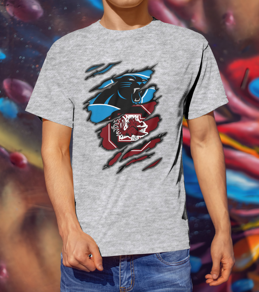Panthers Gamecocks Claw Mark Fusion T-Shirt