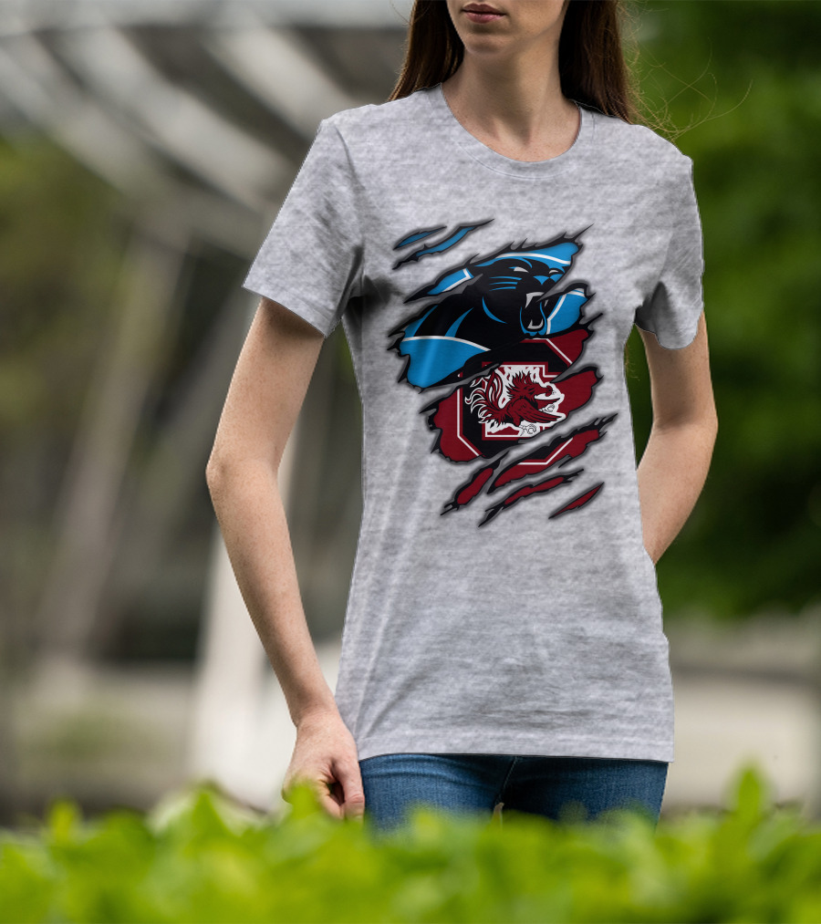 Panthers Gamecocks Claw Mark Fusion T-Shirt