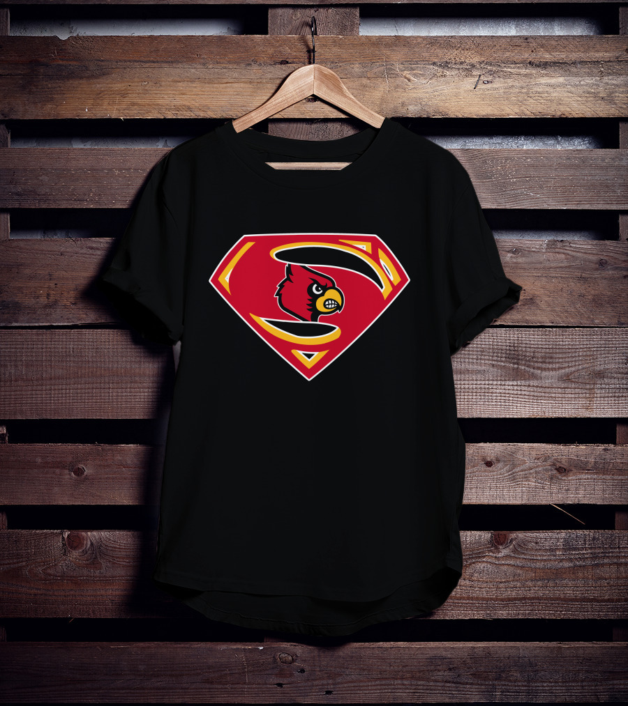 Superman Logo With Cardinals Bird Emblem T-Shirt