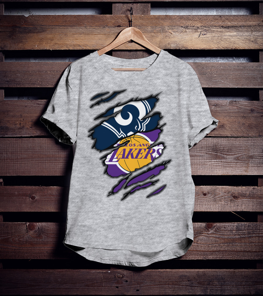 Los Angeles Rams Lakers NFL NBA Crossover T-Shirt