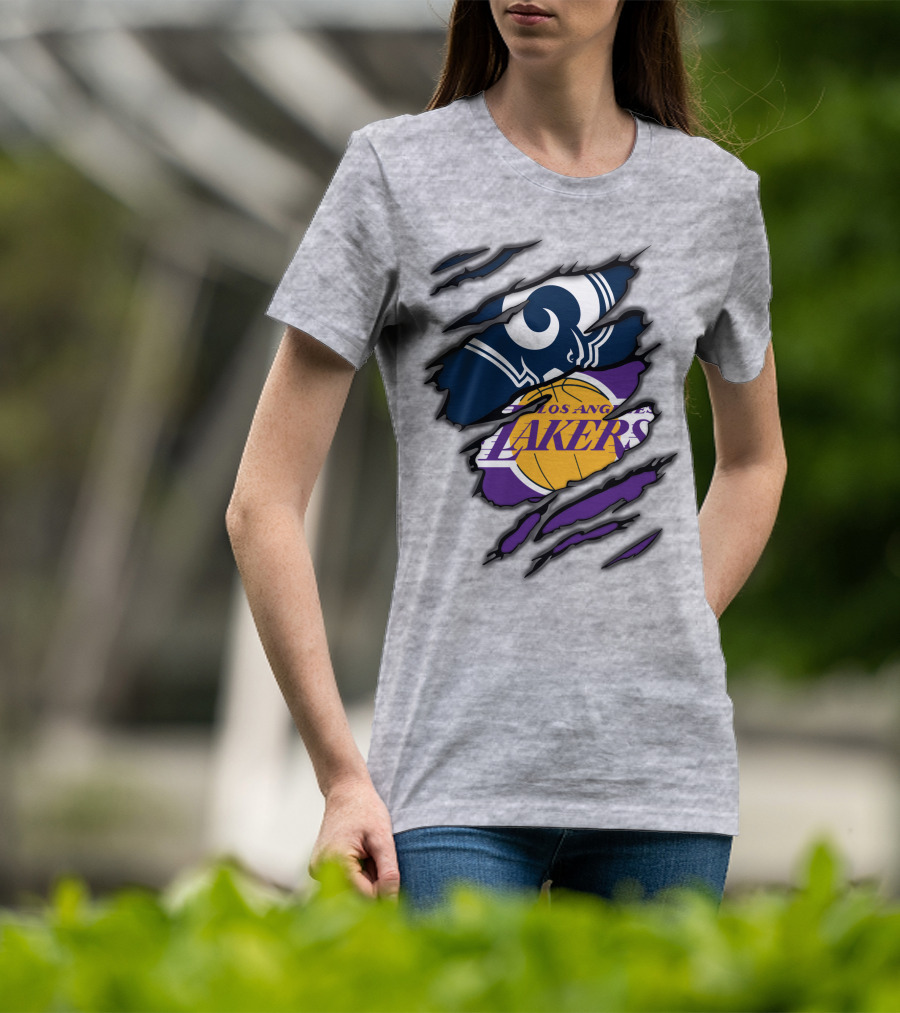 Los Angeles Rams Lakers NFL NBA Crossover T-Shirt