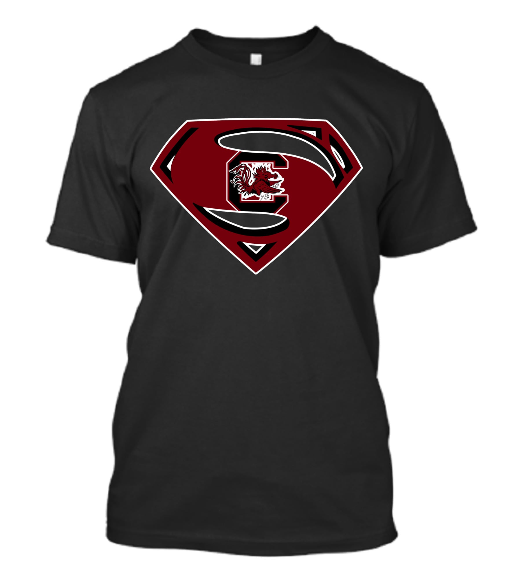 Superman Gamecocks Emblem With University Of South Carolina T-Shirt