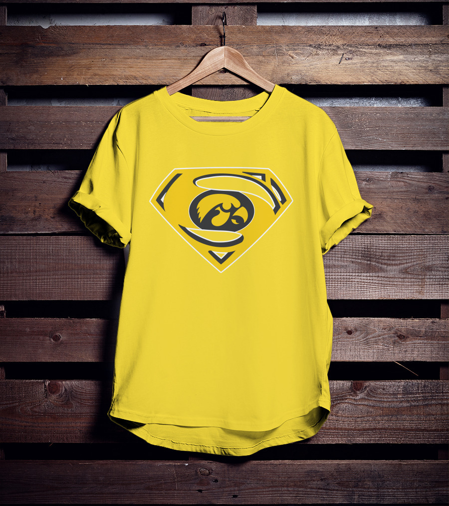 Superman Iowa Hawkeyes Emblem T-Shirt