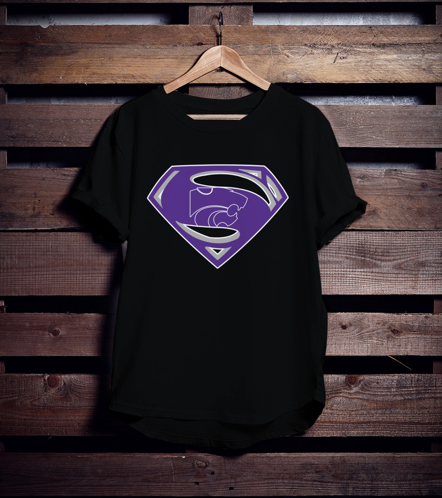Superman Kansas State Wildcats Logo Fusion T-Shirt