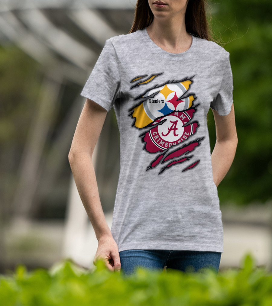 Steelers Alabama Crimson Tide Rip T-Shirt