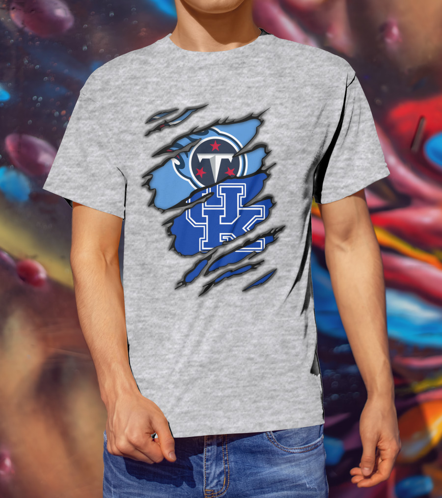 Tennessee Titans University Of Kentucky Wildcats Crossover T-Shirt