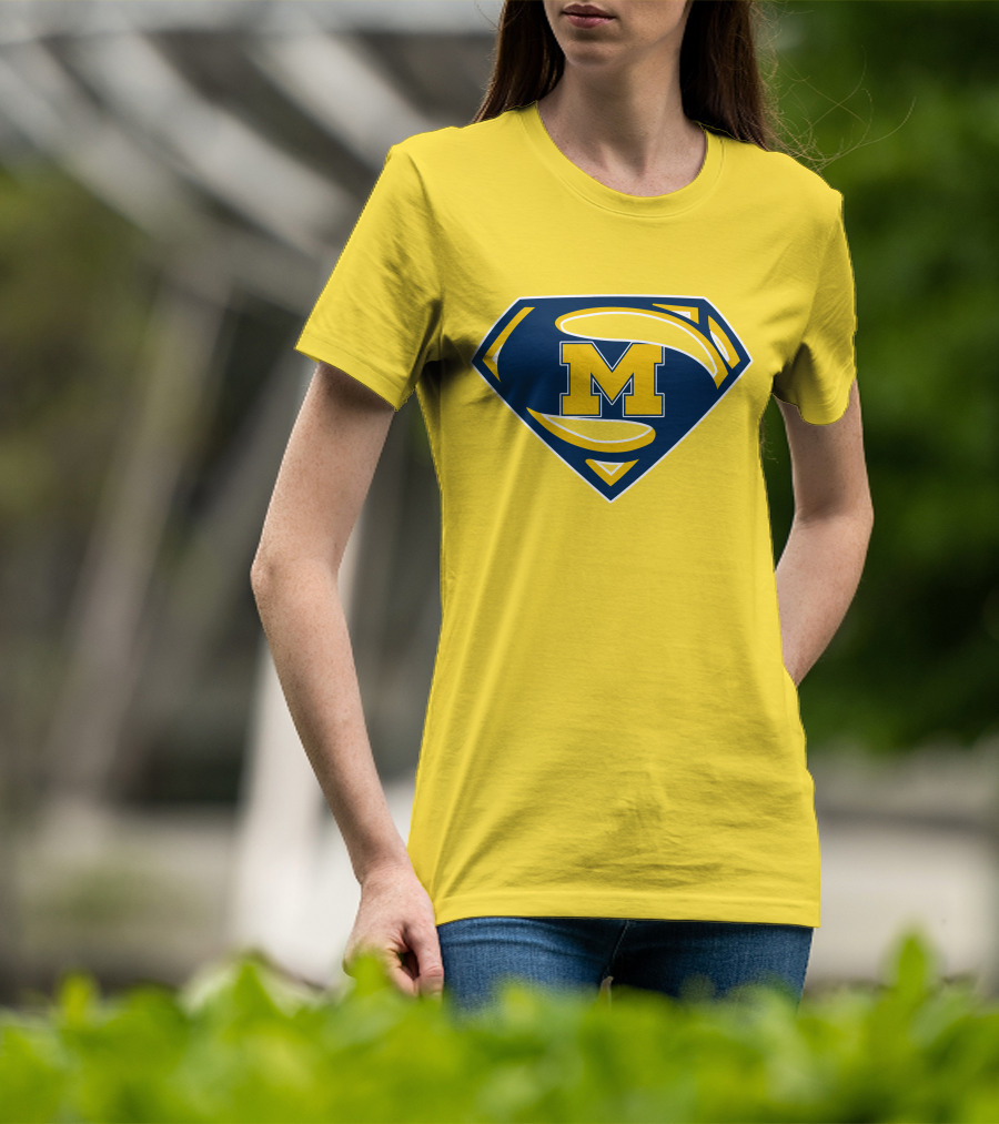 Michigan Wolverines Superman Logo Mashup T-Shirt