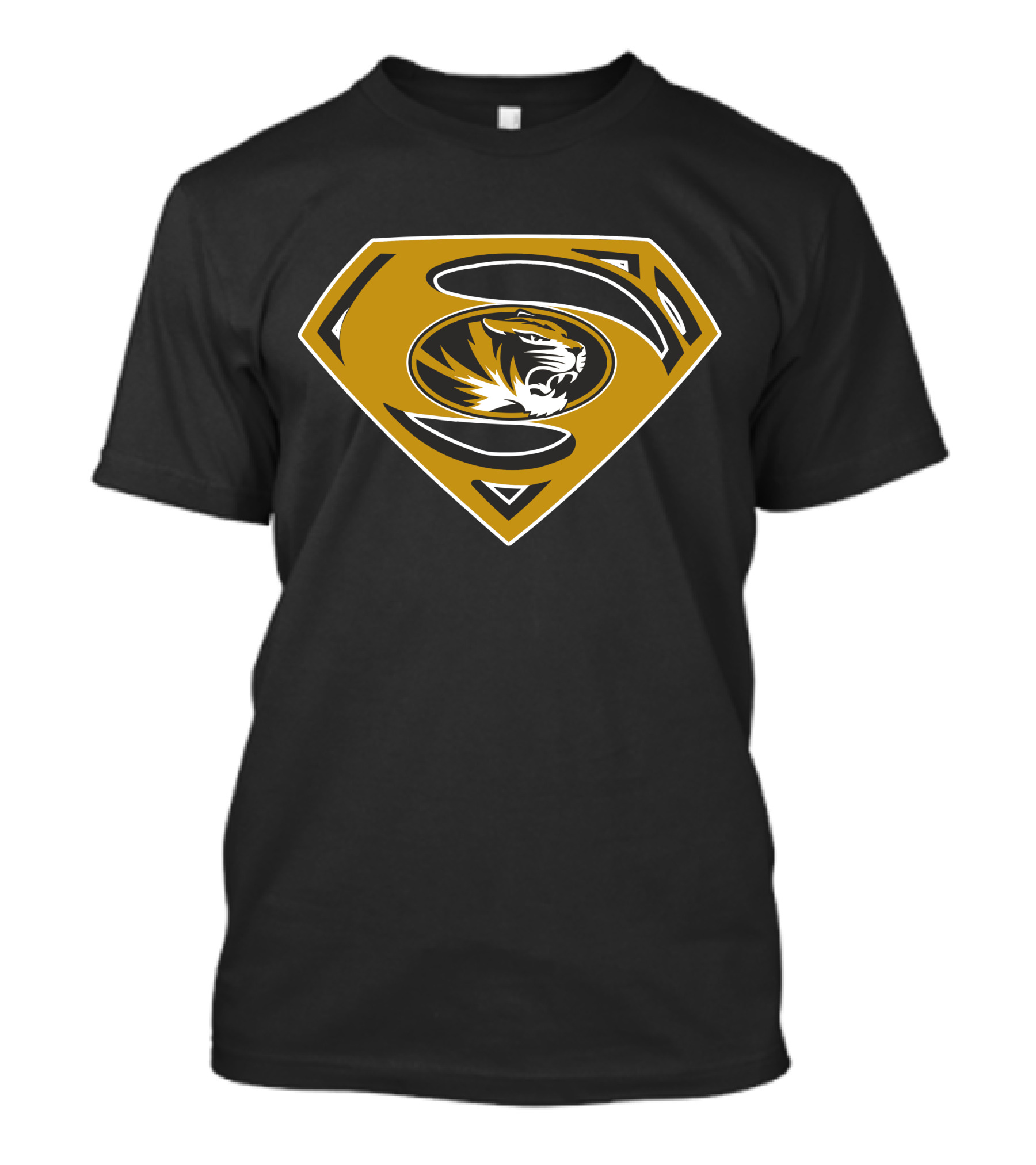 Superman Mtigers Shield Logo Tigerhead T-Shirt