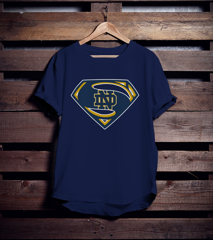 Notre Dame Fighting Irish Superman Logo ND T-Shirt