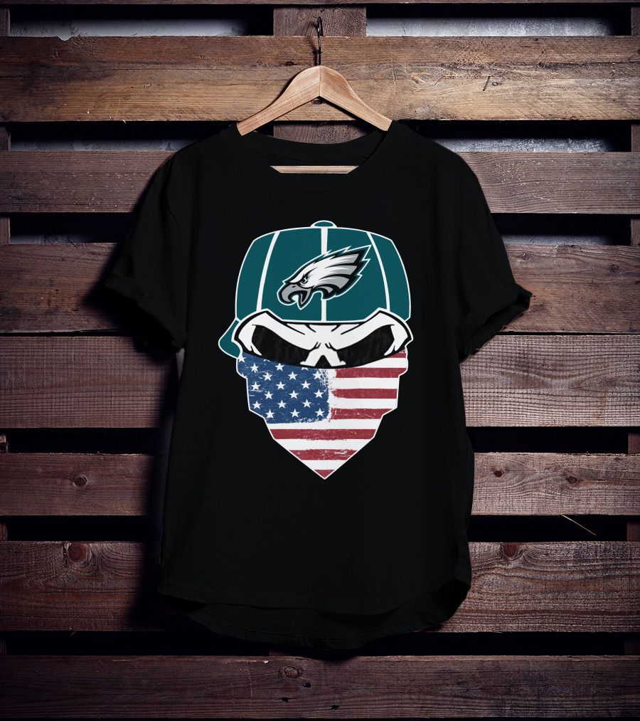 Eagles Skull American Flag Bandana T-Shirt