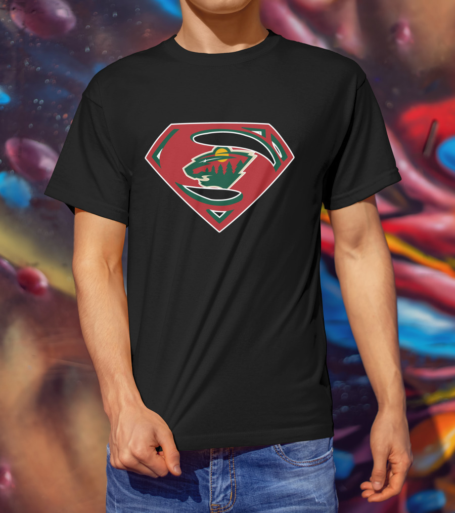 Superman Minnesota Wild Logo Fusion T-Shirt