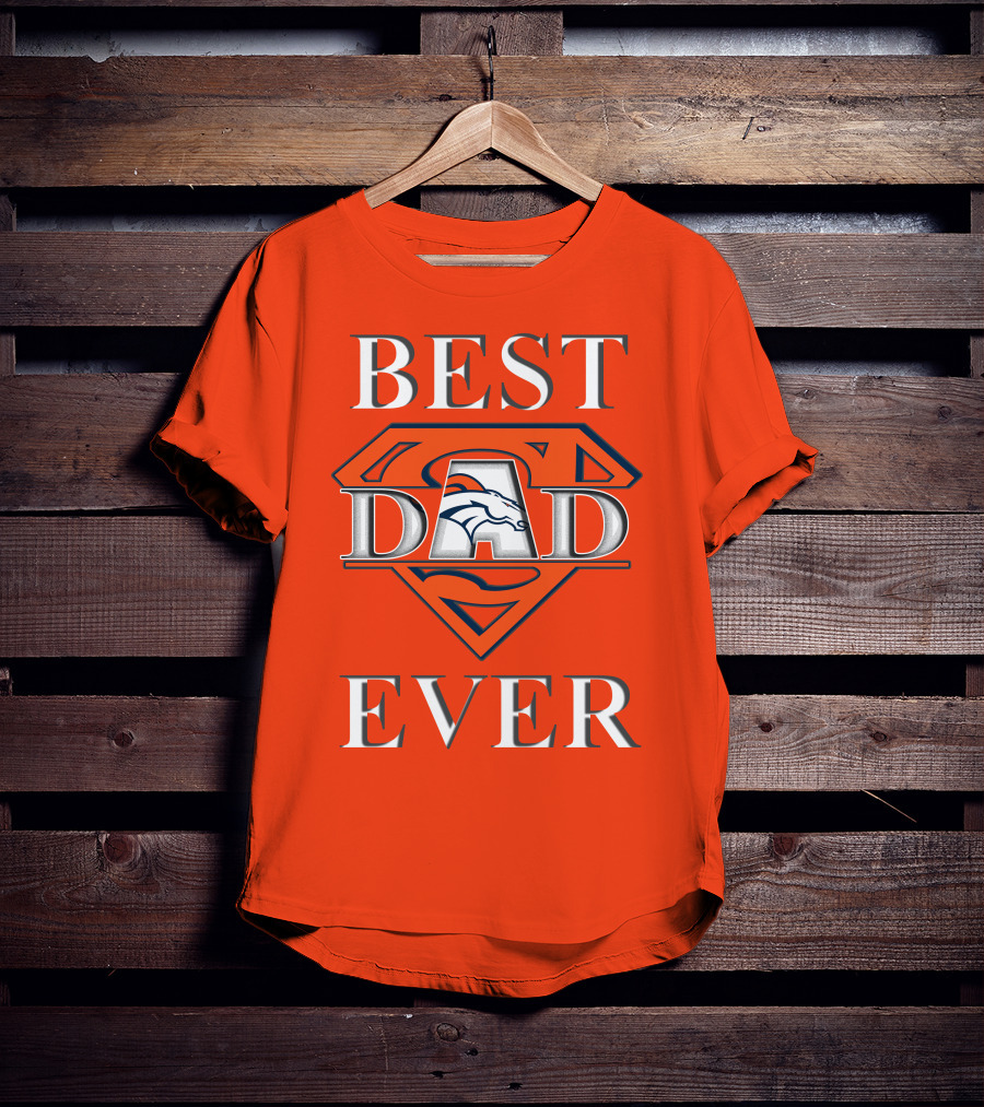 Best Dad Ever Broncos Superman T-Shirt