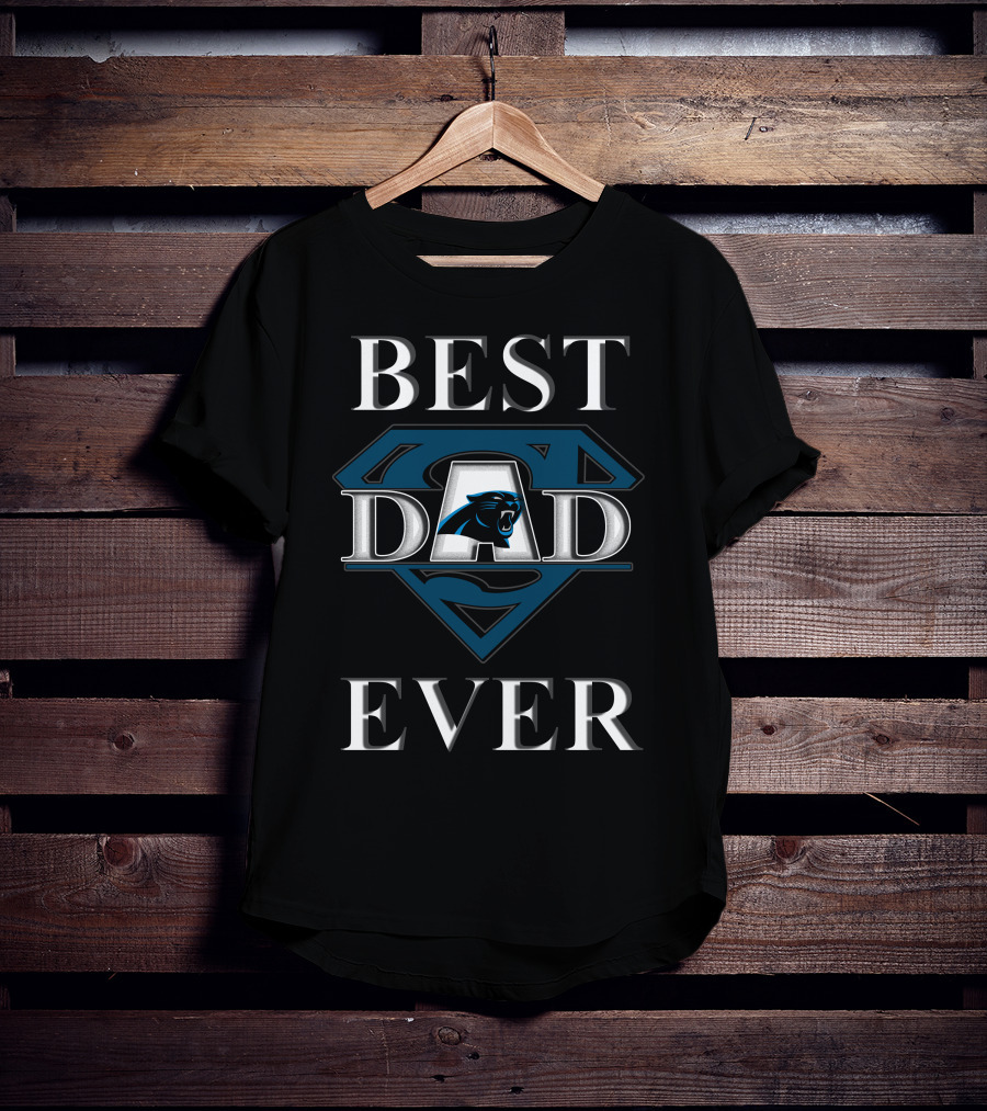 Best Dad Ever Panthers Superman T-Shirt