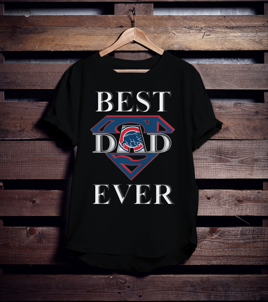 Best Dad Ever Cubs Superman T-Shirt