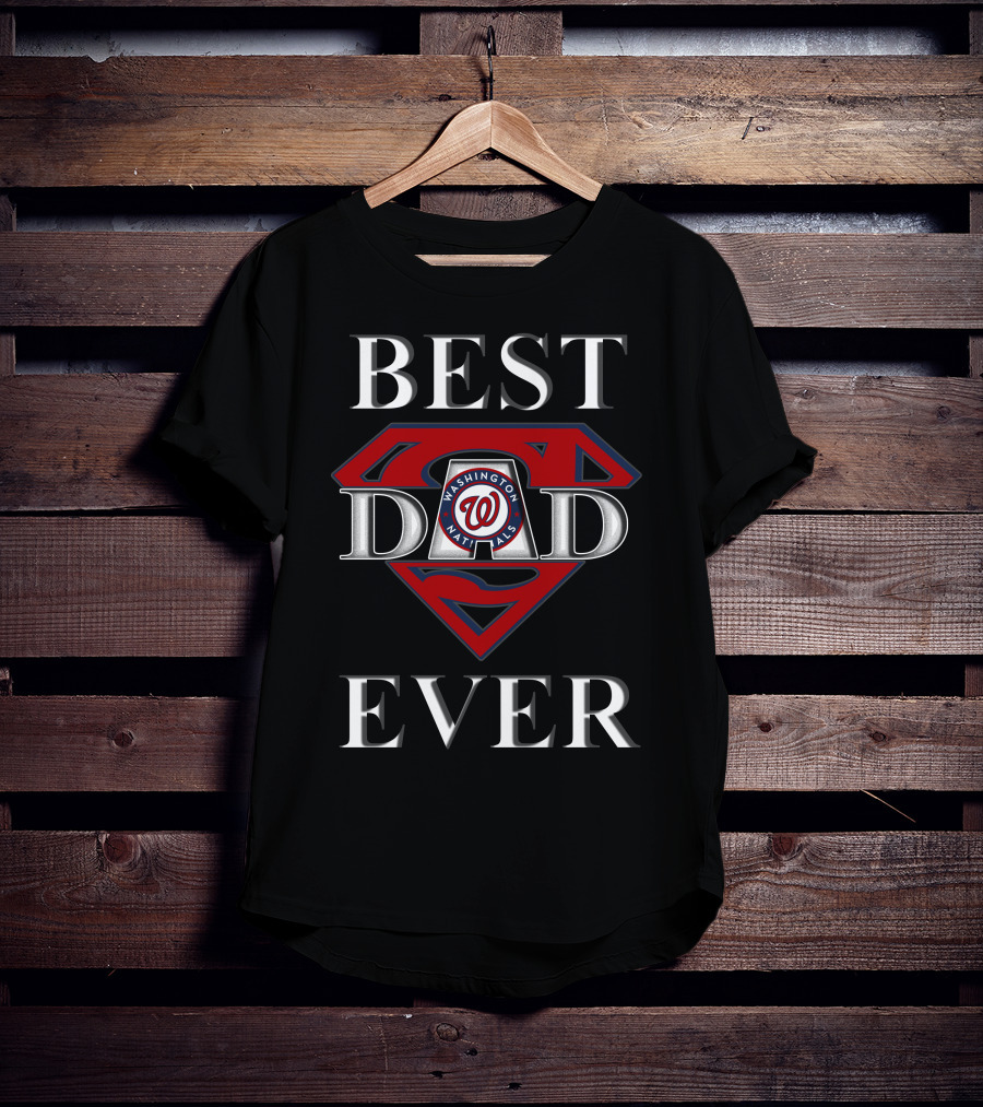 Washington Nationals Best Dad Ever Superman T-Shirt