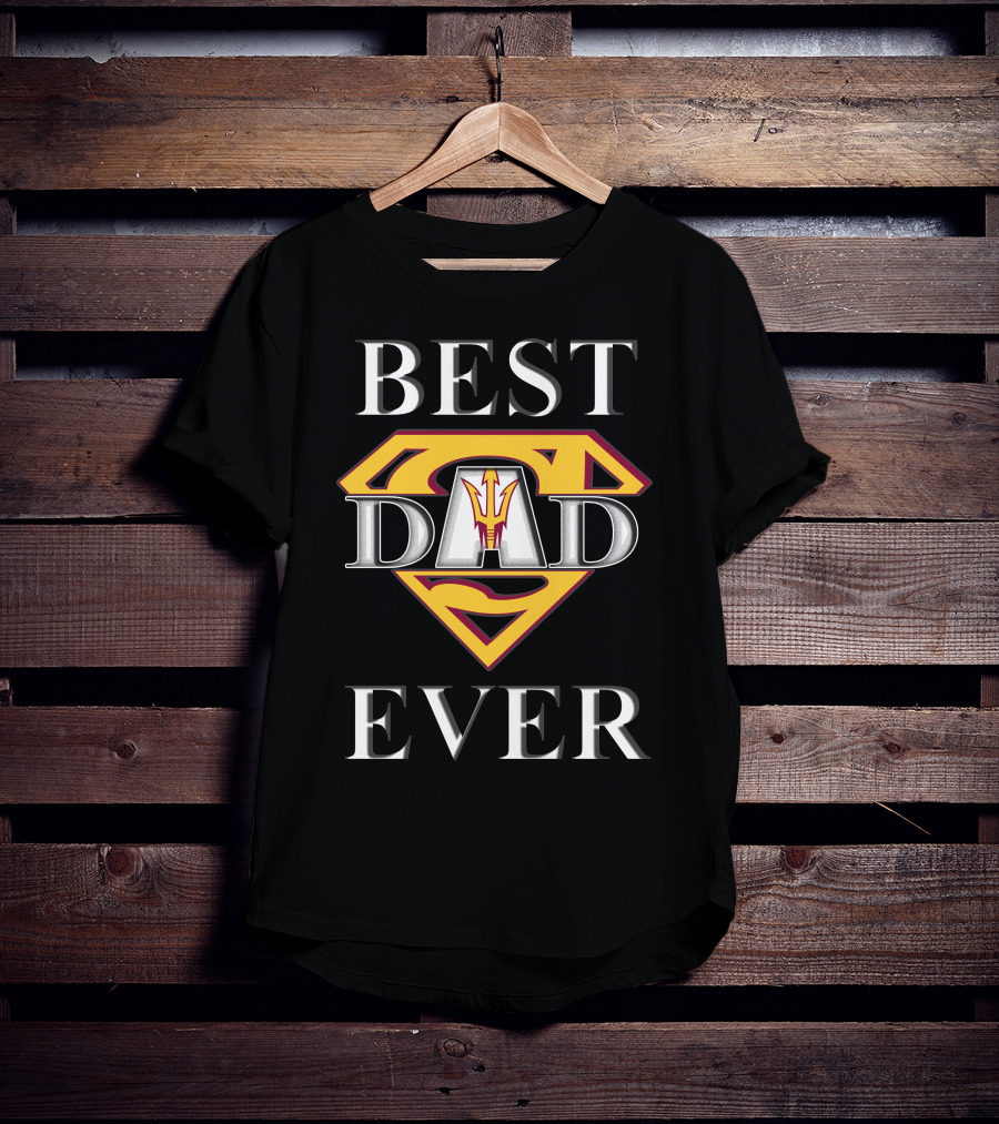 Arizona State Sun Devils Best Dad Ever Superhero T-Shirt