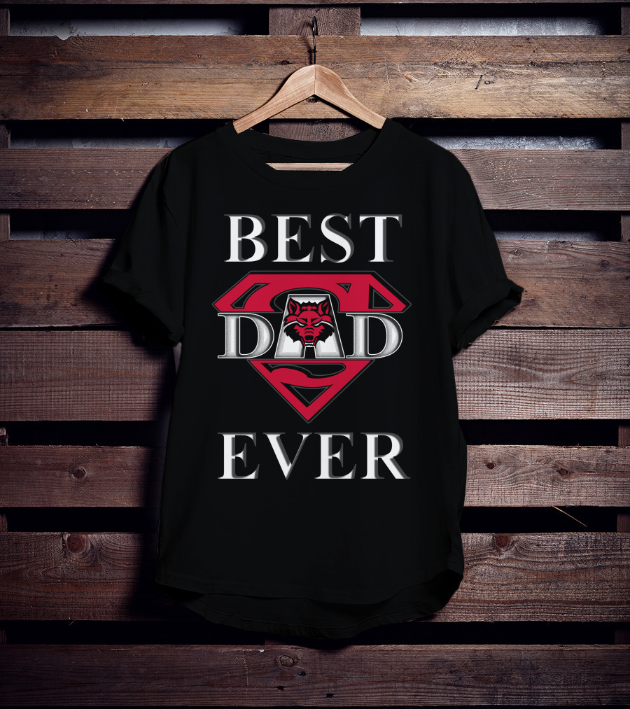 Best Dad Ever Arkansas State Red Wolves Super Dad T-Shirt