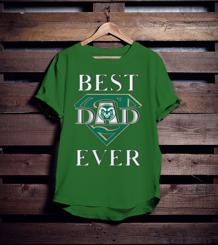 Best Dad Ever Colorado State Rams Superman T-Shirt