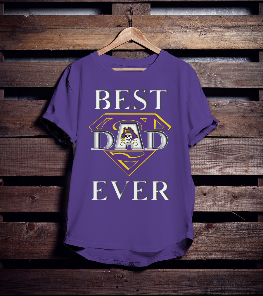 Best Dad Ever East Carolina Pirates ECU Superdad T-Shirt