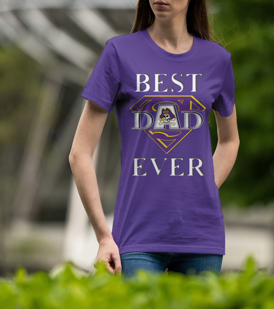 Best Dad Ever East Carolina Pirates ECU Superdad T-Shirt