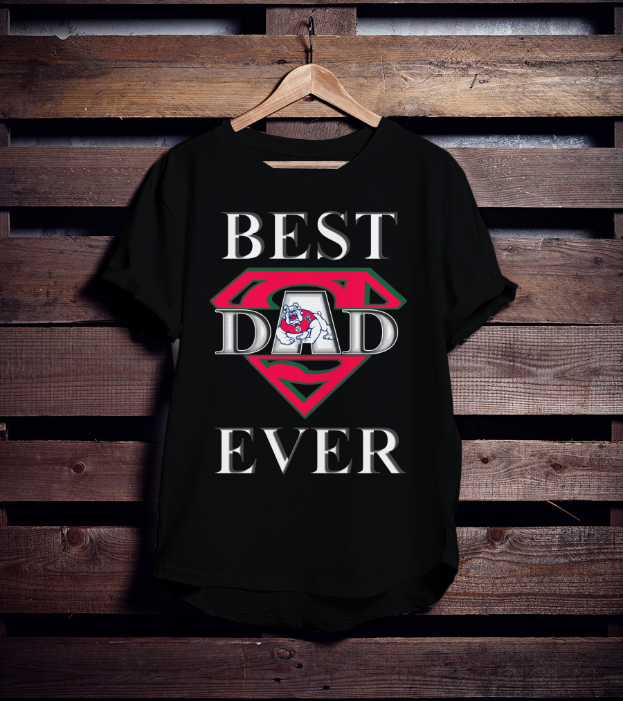 BEST DAD EVER Fresno State Bulldog Superman T-Shirt