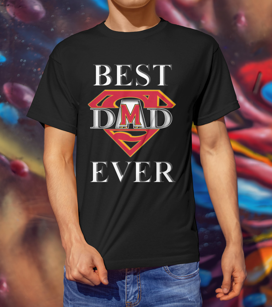 Maryland Terrapins Best Dad Ever Superman T-Shirt